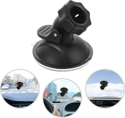 Vista 8 de Car Dashboard Cam Mount Suction Cup Holder with 360° Ball Head Base for Windshield, High Temperature Resistant Car Camera Mounting System for