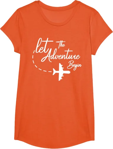 Vista 73 de Let The Adventure Begin - Camiseta inspiradora en modo de viaje en avión, Negro, S