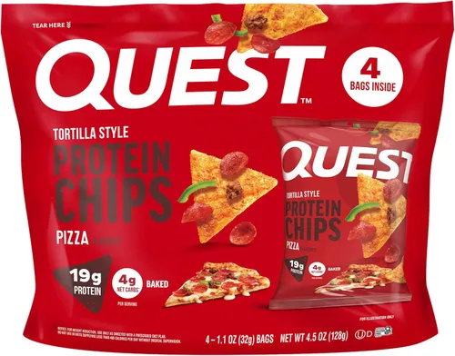Vista 44 de Quest Nutrition Chips de proteína, barbacoa, 0.78 oz de proteína, 0.11 oz de carbohidratos netos, 130 cals, bolsa de 1.1 onzas, 1 unidad, alto