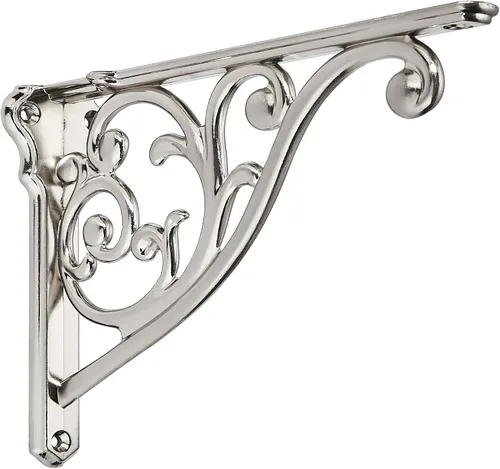 Vista 26 de Soportes de estante de 4 pulgadas, paquete de 4 soportes de pared de latón antiguo de alta resistencia, estantes decorativos de cocina victoriana