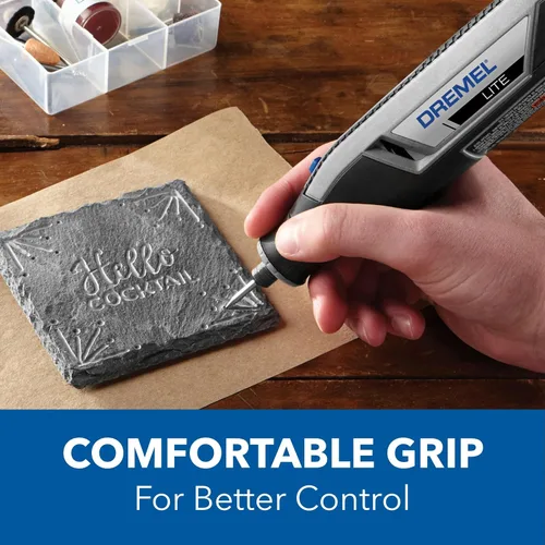 Vista 14 de Dremel Lite 7760 N/10 - Herramienta rotatoria inalámbrica de iones de litio de 4V, kit multipropósito de velocidad variable, carga USB, cambios