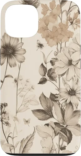 Vista 7 de Aesthetic Minimalist Wildflowers Women Floral Neutral Cream Case for iPhone 17