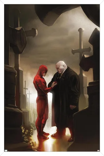 Vista 14 de Trends International Marvel Comics - Póster de pared de Kingpin - Daredevil in Cemetery, 14.72 x 22.37 pulgadas, versión enmarcada de madera
