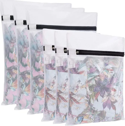 Vista 21 de BAGAIL Bolsas de lavandería de malla para lencería íntima y delicadeza, 5 unidades (1XL, 2L, 2M) (paquete de 2)