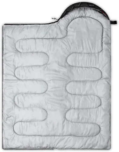 Vista 7 de QOOMO - Saco de Dormir para Acampar, para 3 Estaciones, Clima Cálido y Fresco, Ligero, Resistente al Agua, para Adultos y Niños, Equipo de Camping