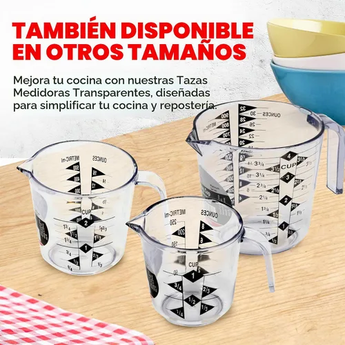 Vista 7 de Chef Craft Select Taza medidora de plástico, capacidad de 1 taza, transparente