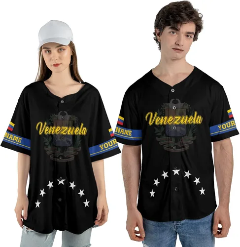 Vista 4 de Royal Fight - Camiseta de béisbol de Venezuela personalizada para hombre, camiseta de béisbol venezolana, bandera de Venezuela, béisbol