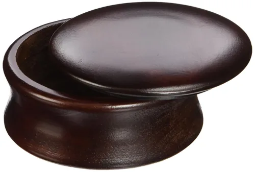 Vista 2 de Cuenco para jabón de afeitar con tapa, madera oscura, de Kingsley