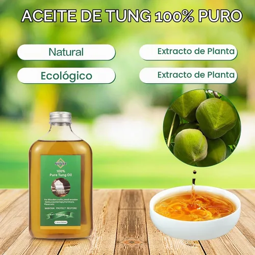 Vista 2 de Pure Tung Oil 11.8oz - Acabado natural para pequeñas manualidades de madera