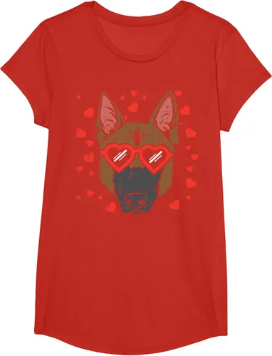 Vista 44 de Camiseta de regalo para perro con cara de pastor alemán, Negro, S