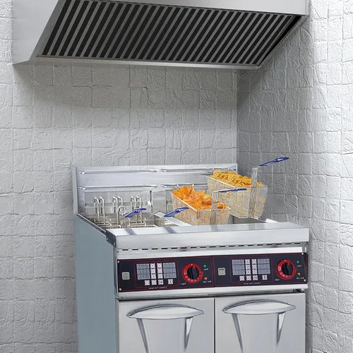 Vista 8 de WeChef - 2 cestas para freidora con mango antideslizante de 13 x 6 5/16 x 5 7/8 pulgadas, chapado en níquel, cesta para freidora de alta resistencia