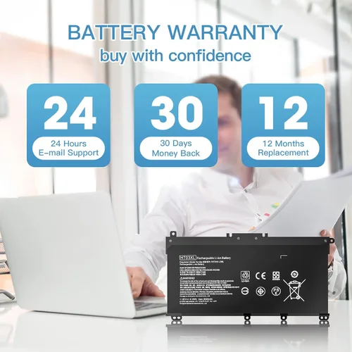 Vista 6 de HTO3XL L11119-855 HT03XL - Batería de repuesto para laptop HP Pavilion 15-CS3073CL 15-CU0058NR 15Z-CW100 15-CS3153CL 15T-CS200 15-CS0XXX 15-CS2064ST