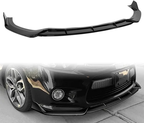Vista 6 de 3 piezas ABS estilo STP parachoques delantero alerón divisor lateral kit de protección compatible con Kia Forte Koup 2DR Coupe 2014-2016, 2015