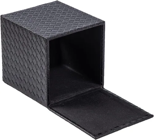Vista 6 de Cubierta de Caja de Paños Negra, Cuadrada, Soportes de Caja de Paños para Accesorios de Baño