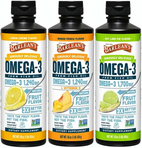 Vista 14 de Barlean's Suplemento líquido de aceite de pescado Omega 3 para hombres y mujeres, 1500 mg de ácido graso EPA y DHA, promueve la salud del cerebro