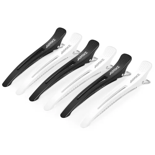 Vista 11 de AIMIKE Accesorios de peinado y seccionamiento del cabello, paquete de 12 pinzas de silicona antideslizantes para cabello grueso y fino, calidad