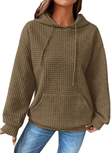 Vista 46 de SHAOBGE Sudaderas con capucha de gran tamaño para mujer, sudaderas con capucha para entrenamiento, suéteres casuales y cómodos trajes de moda