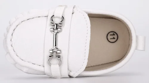 Vista 4 de Zapatos para bebés y niñas, mocasines Oxford para recién nacidos, adorables zapatos de cuna para niños pequeños, zapatos de cuna para precaminantes
