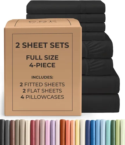 Vista 241 de Pack of 2, Twin Size 3 Piece Sheet Set - Breathable & Cooling - White