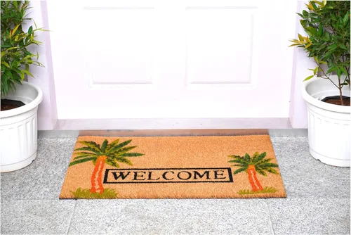 Vista 4 de Calloway Mills 120521729 Palm Welcome 17"x29" Coir with Vinyl Backmat