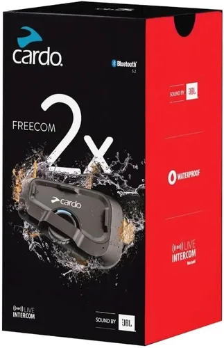 Vista 5 de Cardo Systems FREECOM 2X - Intercomunicador de 2 vías con conexión Bluetooth para motocicleta, color negro, paquete individual