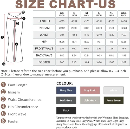 Vista 6 de QUXIANG Pantalones de yoga para mujer, con corte de bota, leggings cruzados para mujer, control de abdomen, pantalones de trabajo para gimnasio