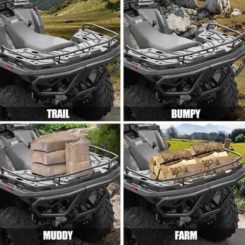 Vista 7 de A & UTV PRO Extensor de rack trasero para Polaris Sportsman 570 450 H.O. Accesorios 2021-2025, extensor de estante trasero de acero resistente