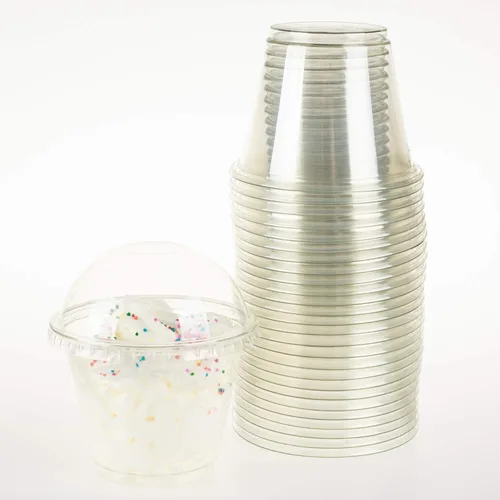 Vista 10 de Golden Apple, Juego de 25 vasos de color con tapas de cúpula sin agujero (azul)..