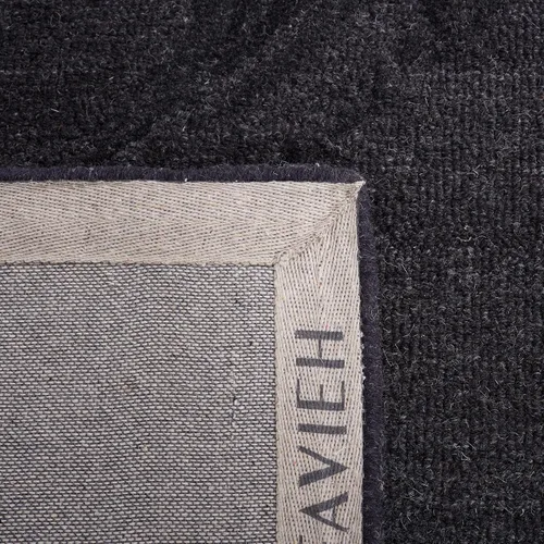 Vista 8 de SAFAVIEH Jardin Collection - Alfombra de área de 5 x 8 pies, color negro, lana hecha a mano, ideal para zonas de alto tráfico en sala de estar