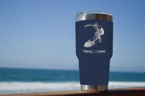 Vista 126 de LaserGram Vaso aislado al vacío de 20 onzas, notas musicales, grabado personalizado incluido (negro)