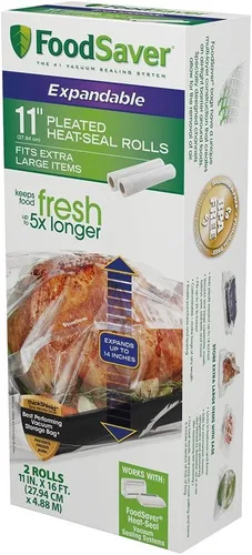 Vista 12 de FoodSaver Bolsas selladoras al vacío de longitud personalizada, paquete múltiple, 5 rollos para almacenamiento hermético de alimentos y Sous Vide