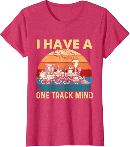 Vista 10 de Camiseta con texto en inglés "I Have A One Track Mind - Trainspotter Model Train Railroad, Negro, S