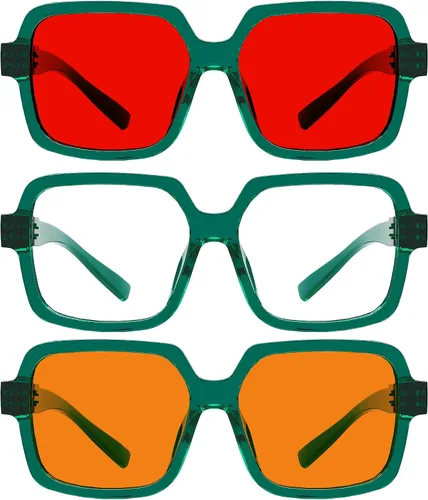 Vista 280 de Eyekepper Gafas de luz azul para hombre y mujer, paquete de 6 lentes Pilot Paquete de 6 color mezclado