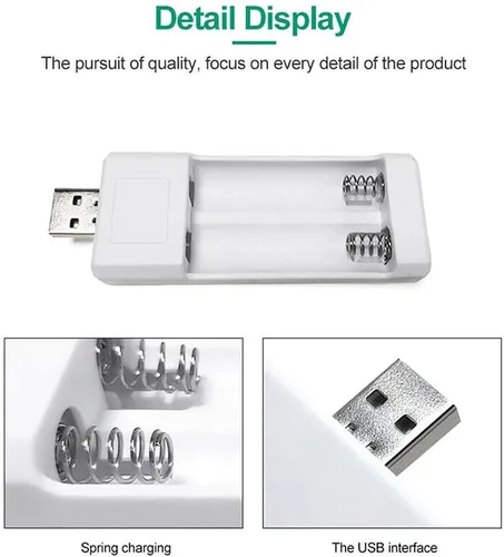 Vista 6 de SaiDian 2 unids AA AAA cargador de batería USB rápido 2ranuras cargador para 1.2 V batería recargable