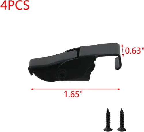 Vista 2 de MY MIRONEY 4 Piezas Abrazaderas de Palanca con Pestillo con Resorte de Acero Inoxidable Pestillos de Cierre Negro con Tornillos para Cajas