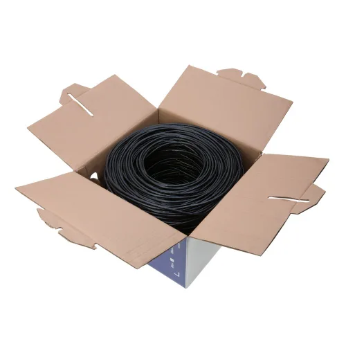 Vista 8 de Cables Direct Online Cat5e Cable sólido de 24 AWG de 500 pies, UTP Cat5, red a granel, alambre de aluminio revestido de cobre (UTP, interior, negro)