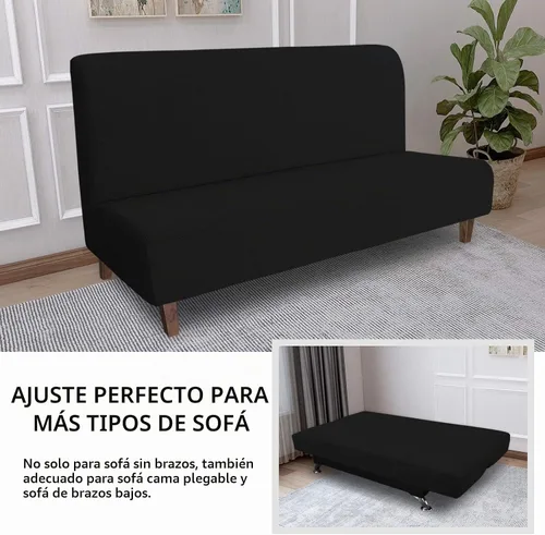 Vista 3 de Easy-Going Funda 100% Impermeable para Futón, Funda de Sofá Impermeable Doble para Futón, Funda de Sofá Jacquard Elástica, Protector de Muebles a
