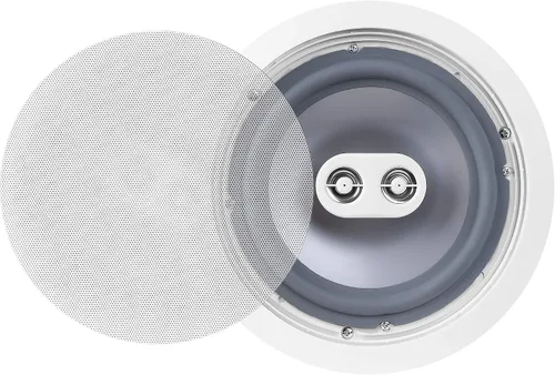 Vista 2 de OSD Audio ACE500 bocinas para techo, de 5.25 pulgadas, 75 W, la rejilla se pude pintar, de color blanco, 1 par