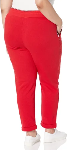 Vista 2 de Tommy Hilfiger Joggers suaves y cómodos para mujer en tallas grandes, Escarlata