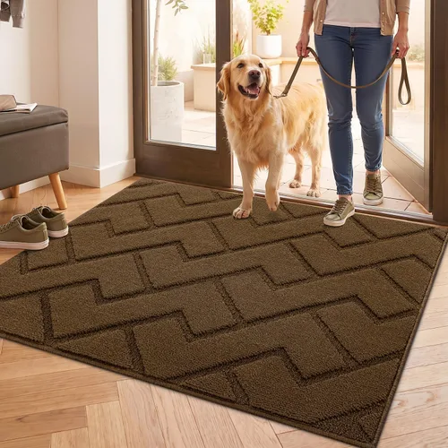Vista 47 de hicorfe Tapete para puerta delantera para entrada exterior, 20 x 31.5 pulgadas, absorbente, resistente a la suciedad, tapetes de bienvenida