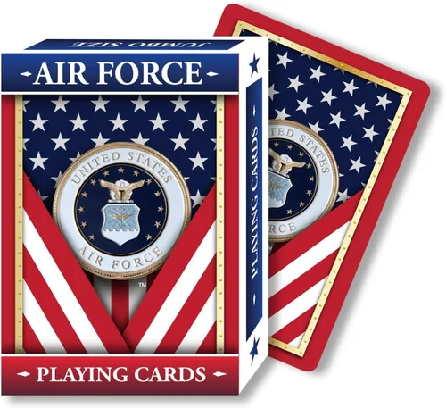 Vista 2 de Springbok - Naipes de la Fuerza Aérea de los Estados Unidos - Baraja de 52 cartas con licencia oficial - Fabricado en Estados Unidos