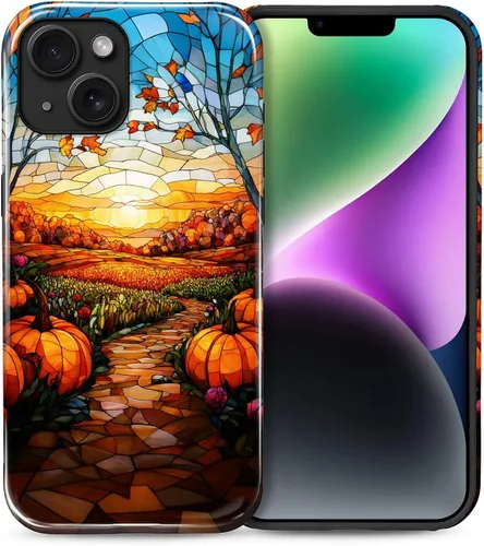 Vista 52 de Funda para iPhone 13 iPhone 14, a prueba de golpes, funda protectora híbrida de 2 capas, doble protección contra caídas, antiarañazos, diseño Rojo