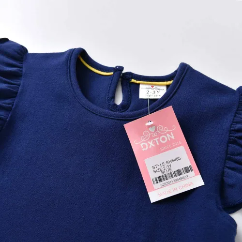 Vista 3 de DXTON Vestidos de tutú de manga larga para niñas pequeñas de invierno para niñas de 2 a 8 años
