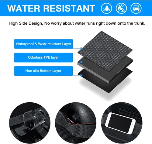 Vista 3 de Powerty Forro para maletero de carga para Toyota RAV4 2019-2024, 2025, protector de carga para todo tipo de clima, tapete de carga para camión