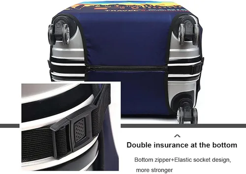 Vista 6 de MosaiRudo Funda de equipaje más gruesa protectora elástica para maleta de 18 a 32 pulgadas Para maleta