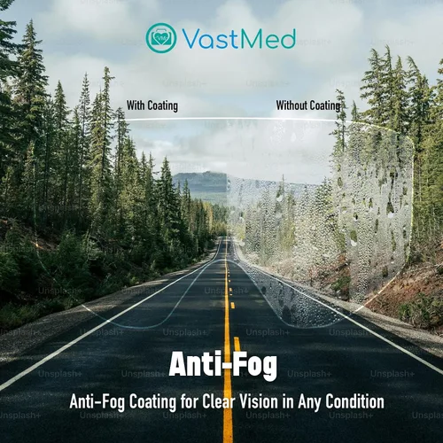 Vista 3 de Gafas de seguridad protectoras antivaho con lente transparente de visión amplia, ajustables para el polvo que se ajustan sobre las gafas