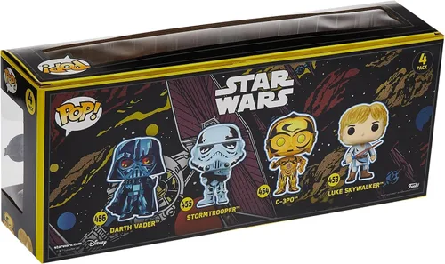 Vista 4 de Star Wars Pack 4 Figuras Pop! Películas Vinilo Retro Series 3.5 in
