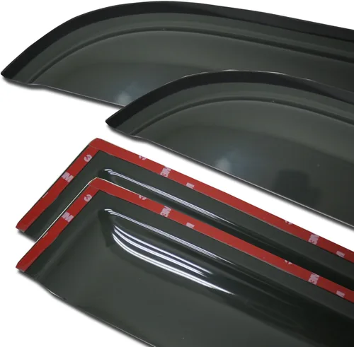 Vista 2 de WD-416 - Juego de 4 piezas de deflector de visera de ventana de canal tintado