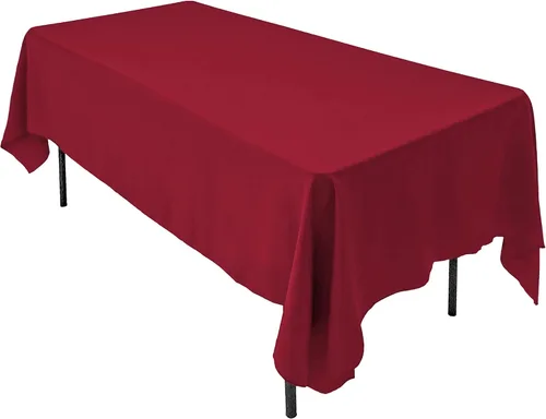 Vista 48 de AK TRADING CO. Mantel rectangular de poliéster de 60 x 102 pulgadas, fabricado en Estados Unidos, resistente a las arrugas, ignífugo, duradero