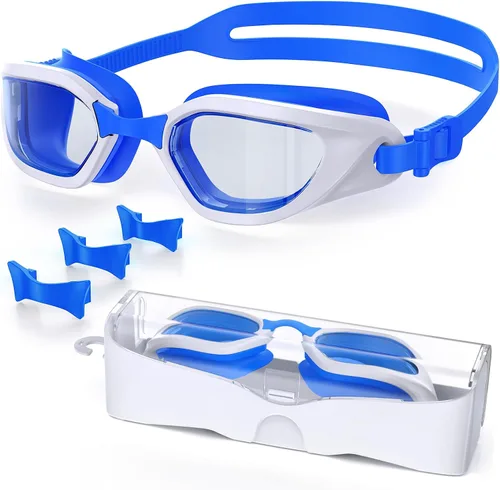 Vista 24 de Gafas de Natación, Gafas de Natación Unisex para Adultos Anti Niebla Anti UV Sin Fugas Visión Amplia para Hombres Mujeres Jóvenes